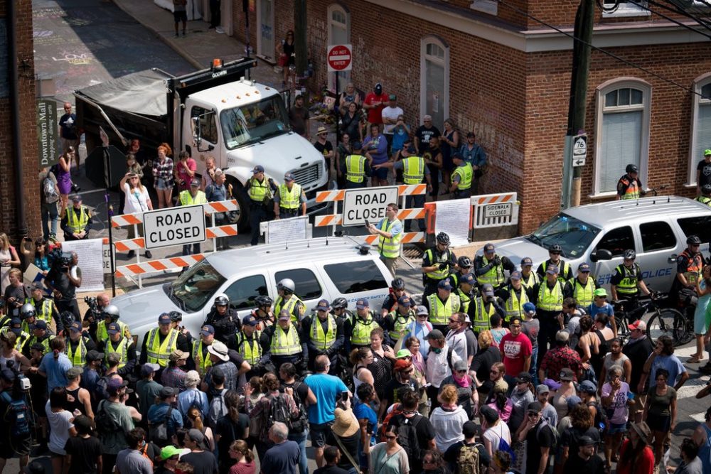 White supremacists rally outnumbered by counter-protesters