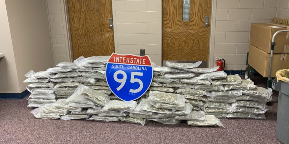 114 pounds of marijuana seized from bus after police make a traffic stop