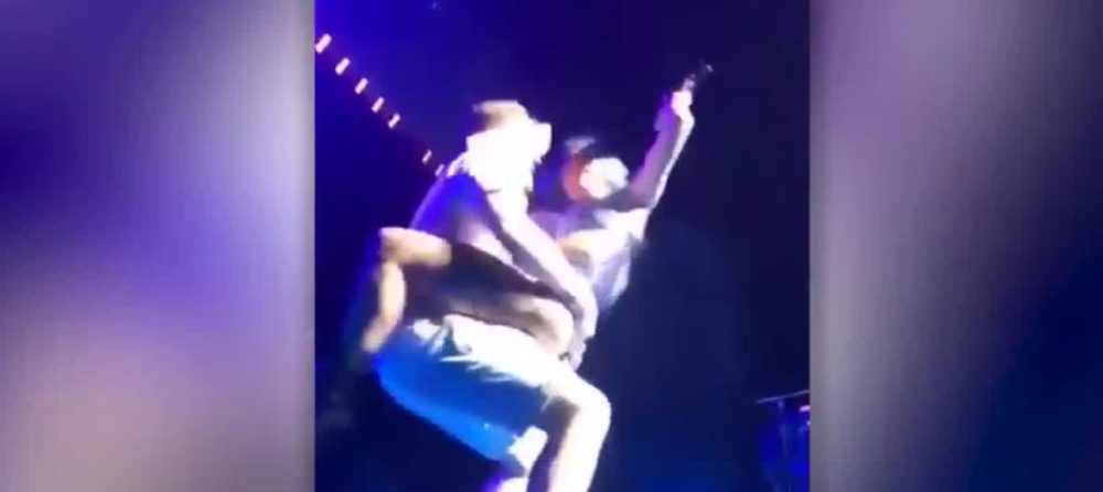 Lady Gaga Falls Off Stage After Dancing With Fan Video