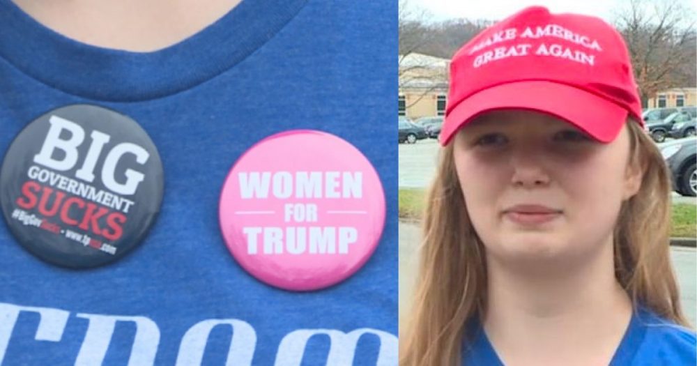 Trump supporting student says teacher “assaulted” her over pin