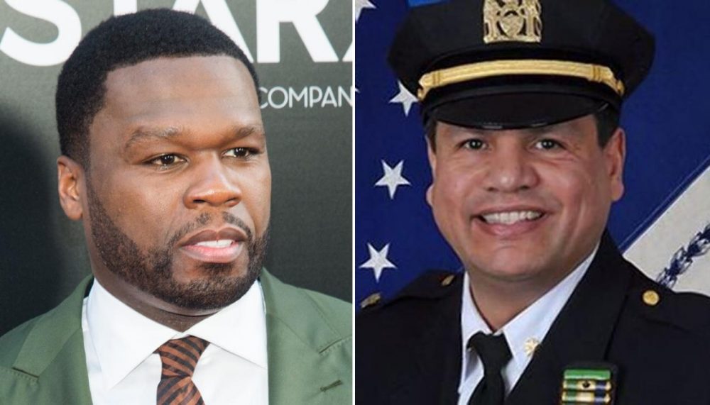 50 Cent pokes at officer who had his life threatened for allegedly beating his wife