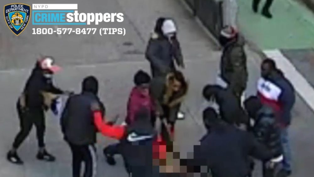 Group of cowards caught on video in NYC beating, stripping man naked